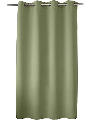 Rideau occultant fil noir avec 8 œillets