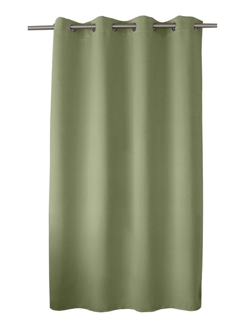 Rideau occultant fil noir avec 8 œillets - Kiabi