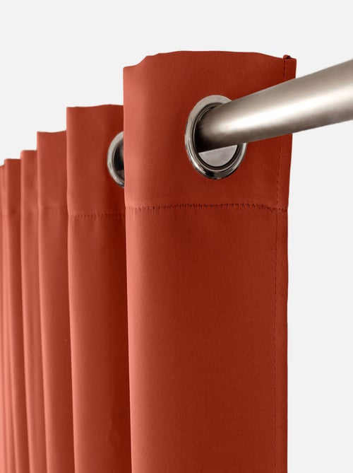 Rideau occultant fil noir avec 8 œillets - Kiabi