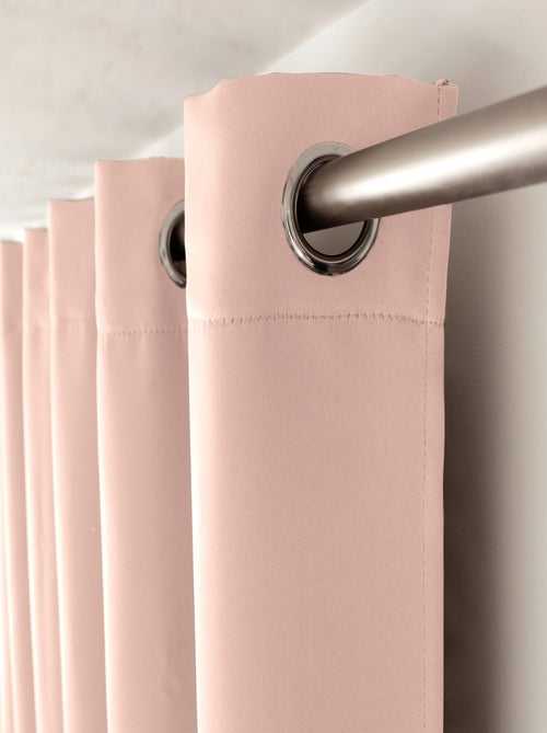 Rideau occultant fil noir avec 8 œillets - Kiabi