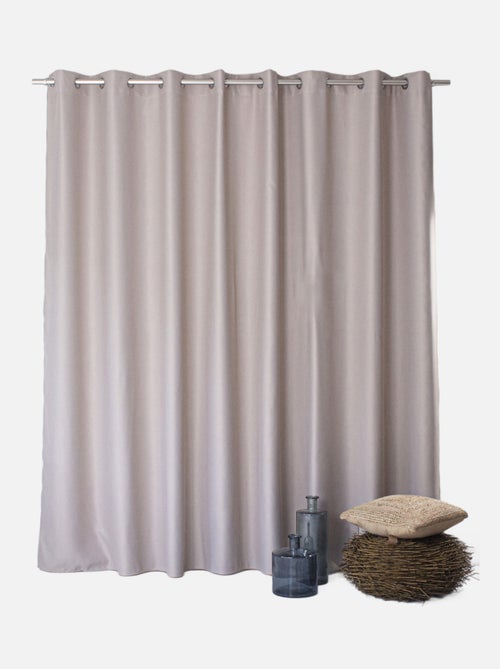 Rideau occultant fil noir en grande largeur - Kiabi