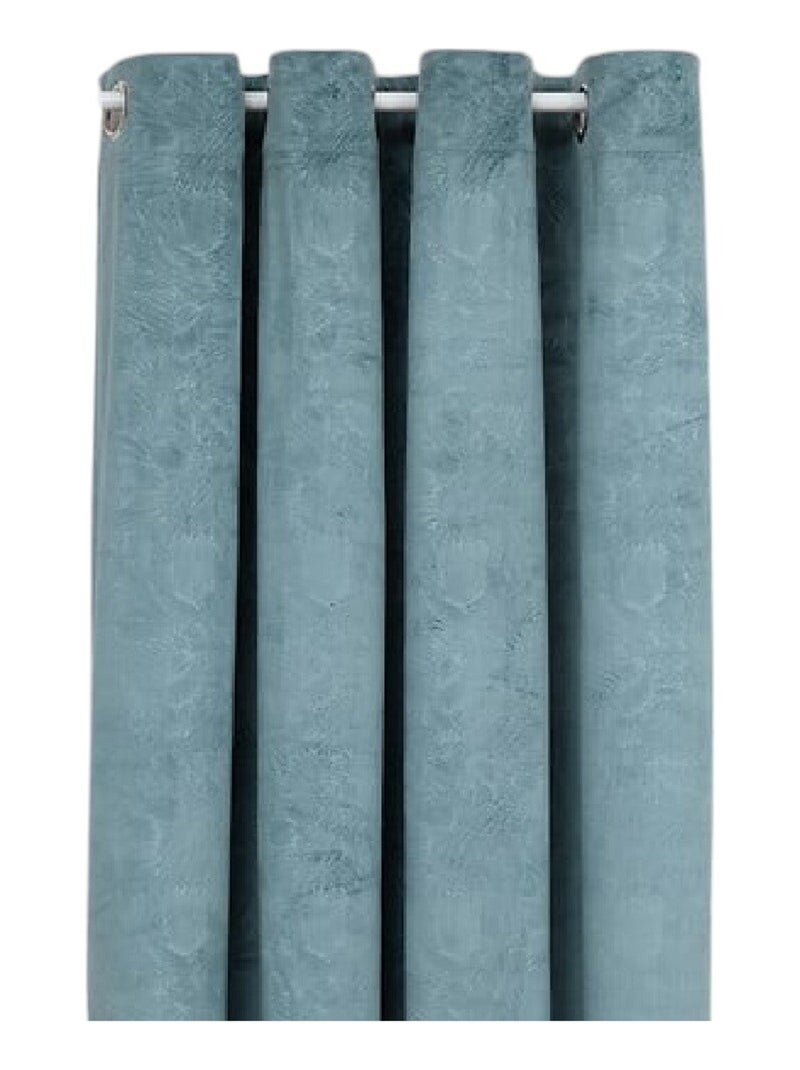 Rideau occultant Fujo velours Bleu - Kiabi