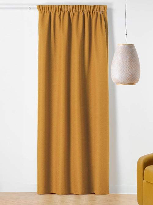 Rideau occultant galon fronceur  - Effet chiné - Kiabi