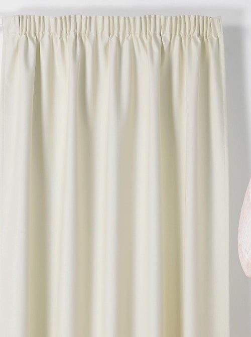 Rideau occultant galon fronceur  - Effet chiné - Kiabi