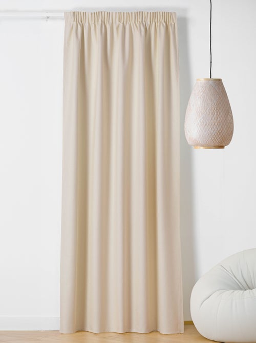 Rideau occultant galon fronceur  - Effet chiné - Kiabi