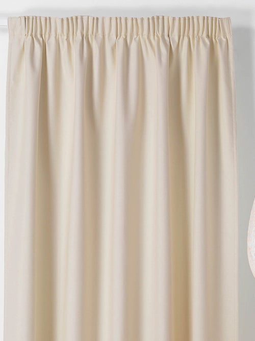 Rideau occultant galon fronceur  - Effet chiné - Kiabi