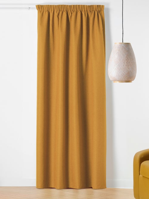 Rideau occultant galon fronceur  - Effet chiné - Kiabi