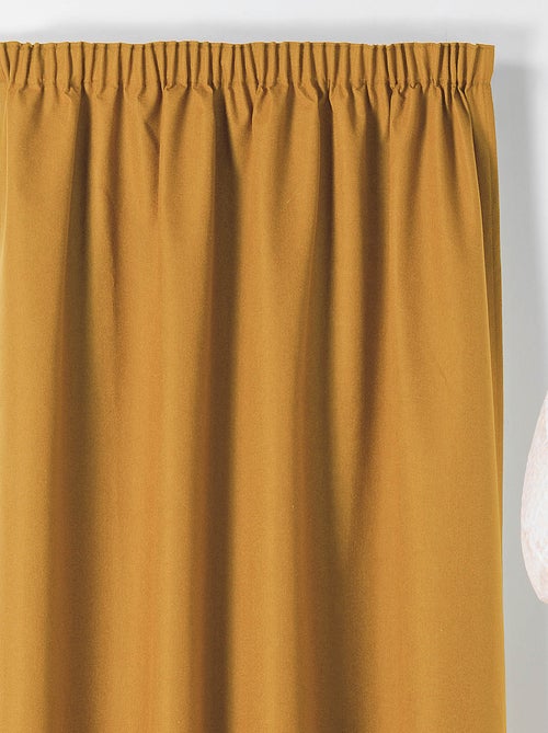 Rideau occultant galon fronceur  - Effet chiné - Kiabi