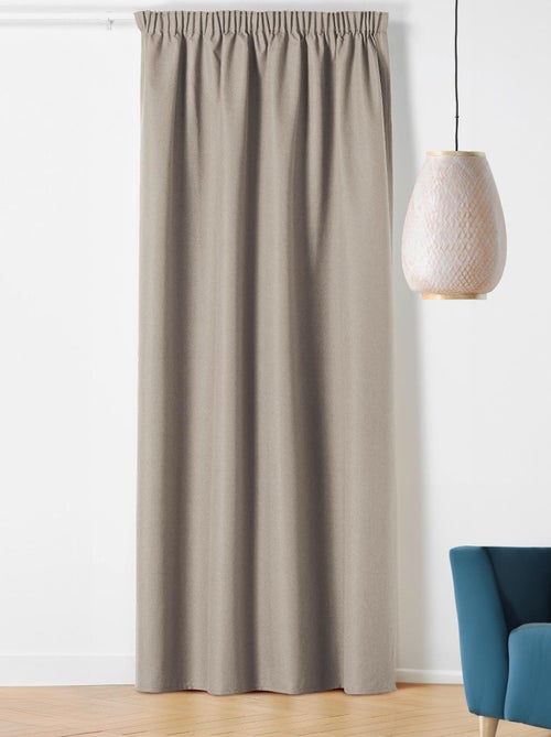 Rideau occultant galon fronceur  - Effet chiné - Kiabi
