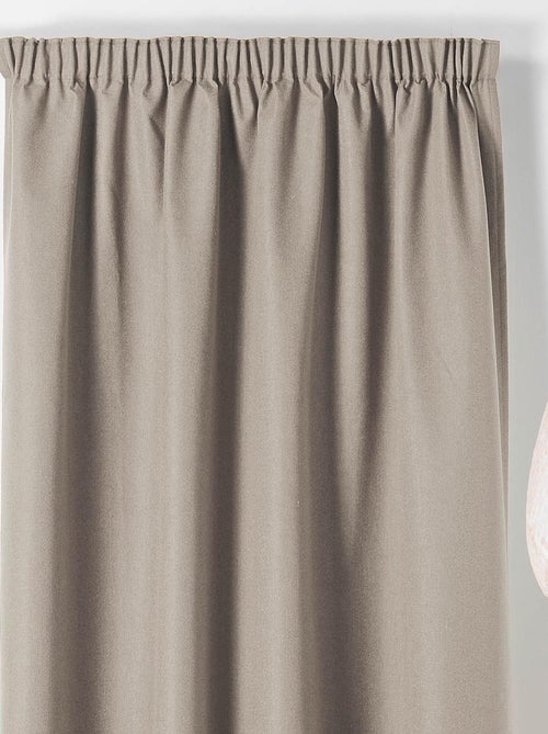 Rideau occultant galon fronceur  - Effet chiné - Kiabi