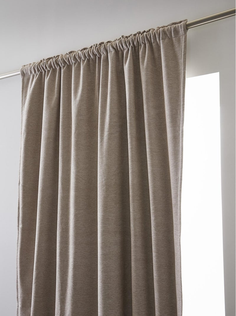 Rideau occultant – Galon fronceur couture invisible – Blackout & Polaire – BJORN Beige clair - Kiabi