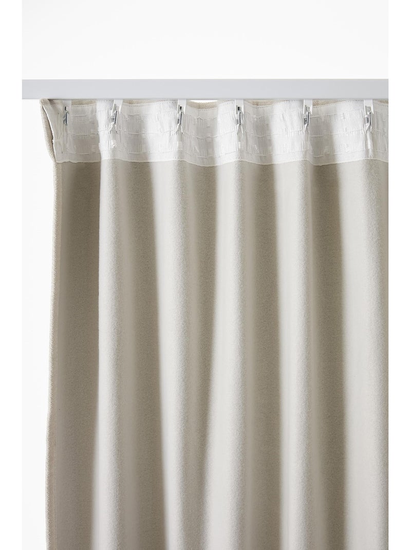 Rideau occultant – Galon fronceur couture invisible – Blackout & Polaire – BJORN Beige - Kiabi