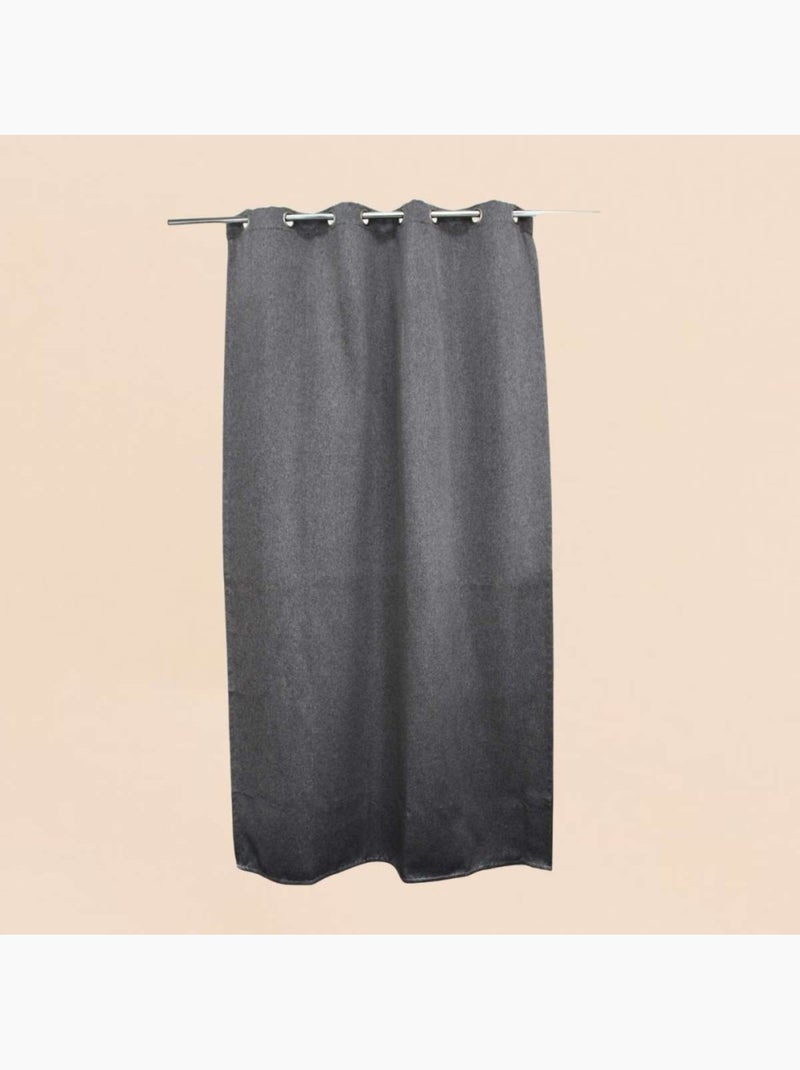 Rideau occultant grande hauteur 140x260cm Gris foncé - Kiabi