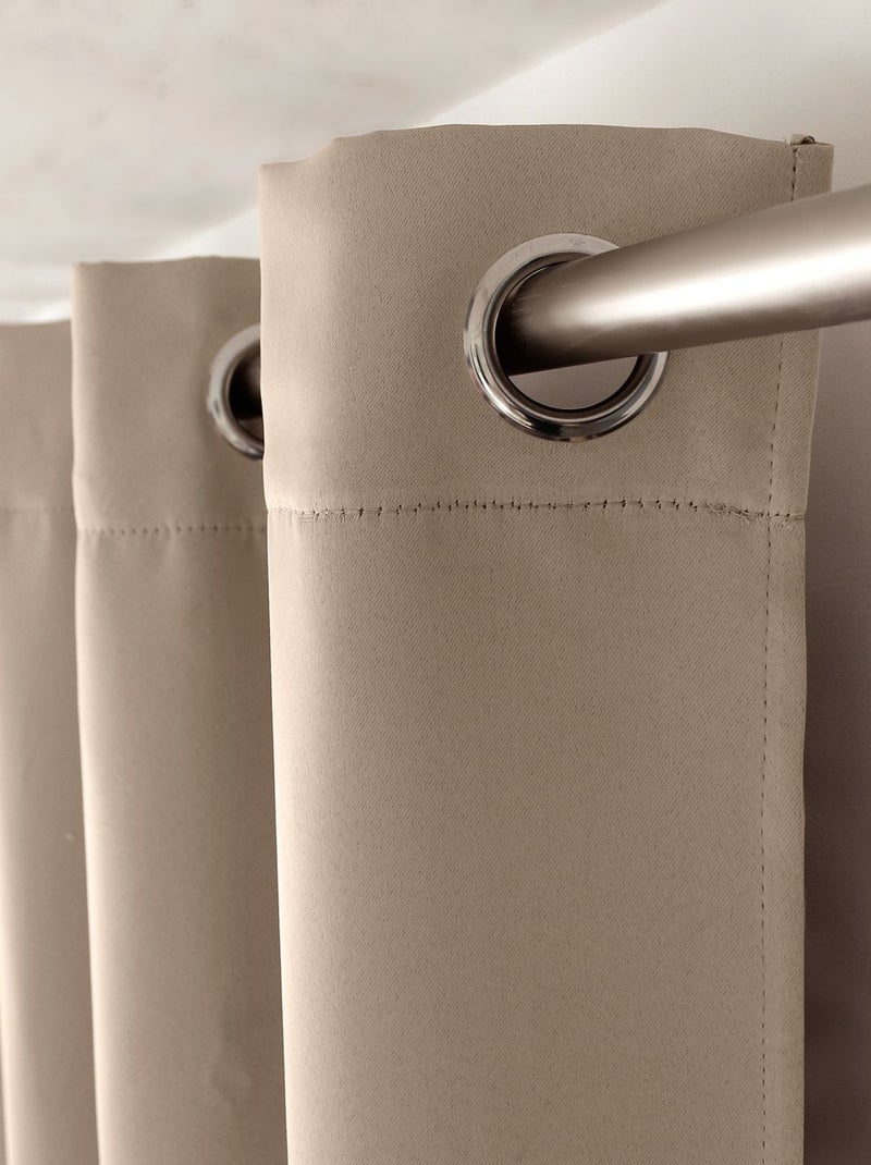 Rideau occultant grande hauteur REGLISSE Beige - Kiabi