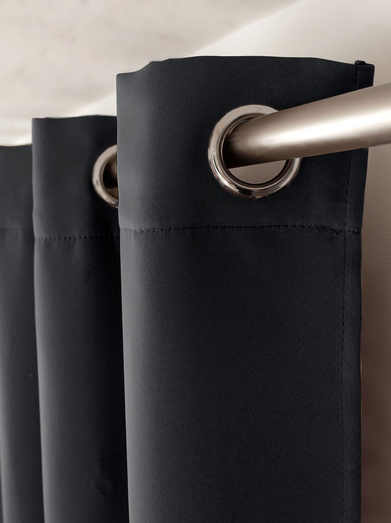 Rideau occultant grande hauteur REGLISSE Gris foncé - Kiabi