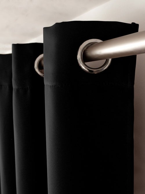 Rideau occultant grande largeur 300x240 Basic noir - Kiabi