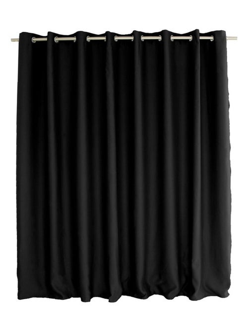Rideau occultant grande largeur 300x240 Basic noir - Kiabi