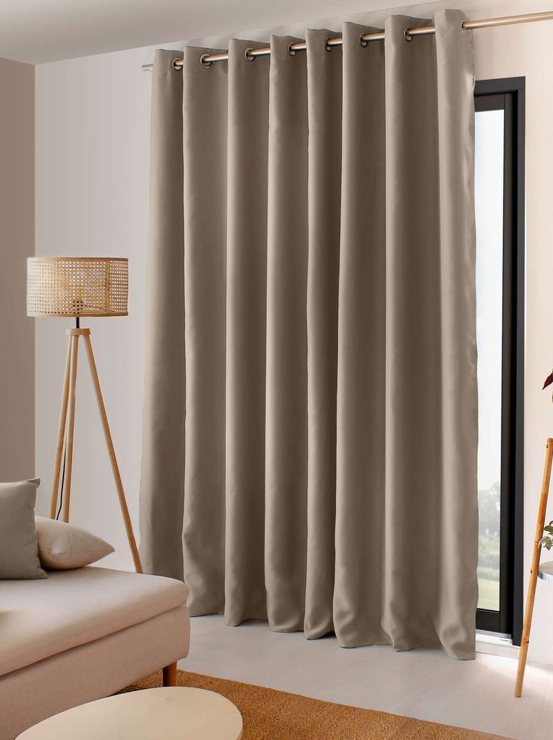 Rideau occultant grande largeur REGLISSE Beige - Kiabi
