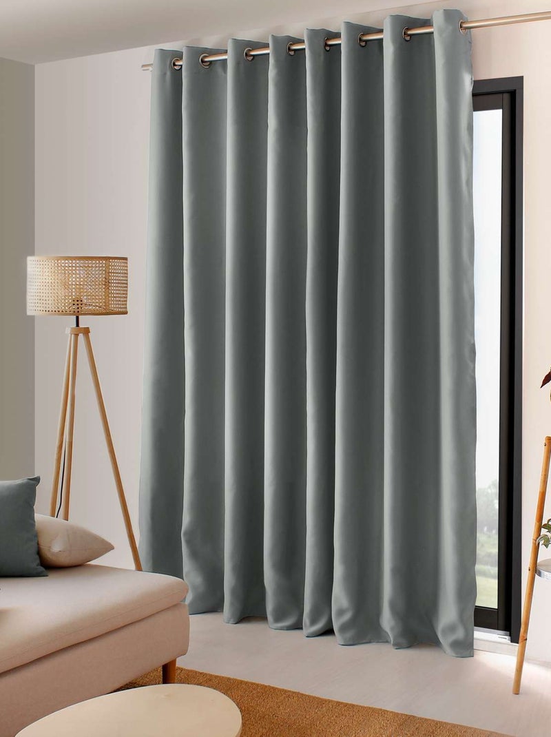 Rideau occultant grande largeur REGLISSE Gris clair - Kiabi