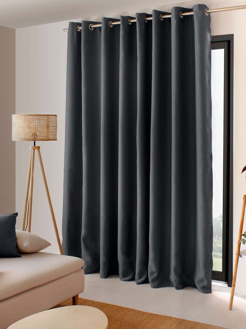 Rideau occultant grande largeur REGLISSE Gris foncé - Kiabi
