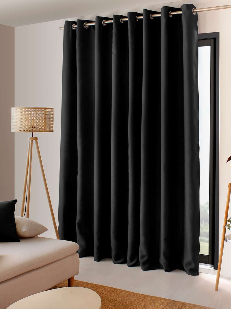 Rideau occultant grande largeur REGLISSE Noir - Kiabi