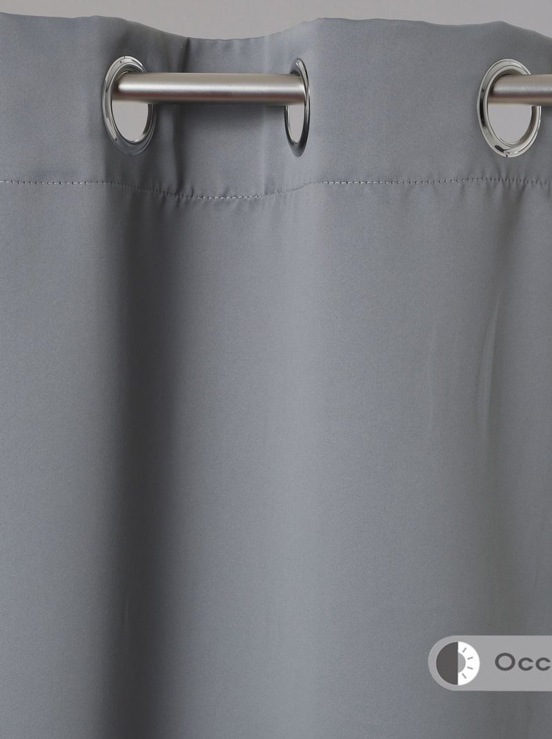 Rideau occultant Gris clair - Kiabi