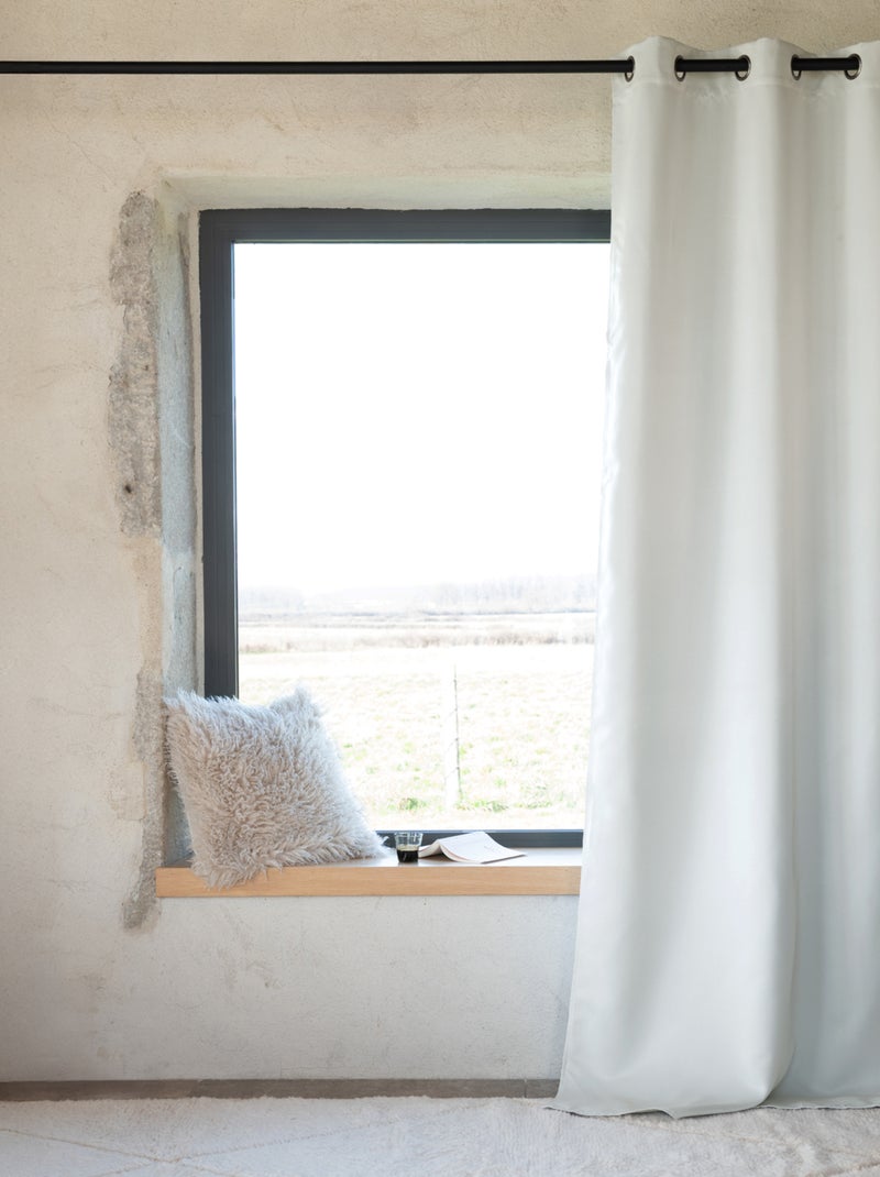 Rideau occultant ignifugé M1 non feu Blanc cassé - Kiabi