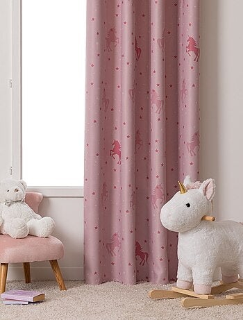 Rideau occultant imprimé licorne