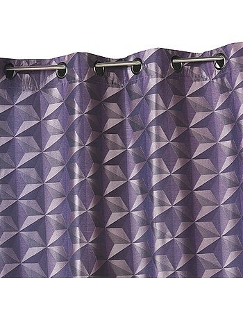 Rideau occultant jacquard à motifs géométriques