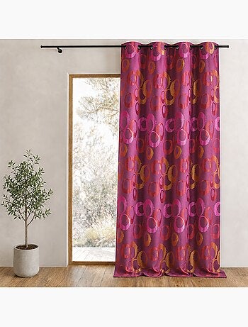 Rideau occultant jacquard à motifs graphiques