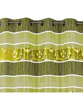 Rideau occultant jacquard à rayures horizontales colorées