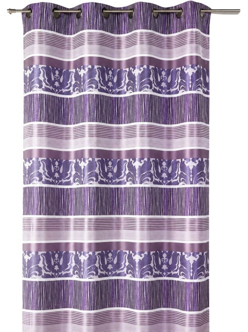 Rideau occultant jacquard à rayures horizontales colorées - Kiabi Rideau occultant jacquard à rayures horizontales colorées - Kiabi