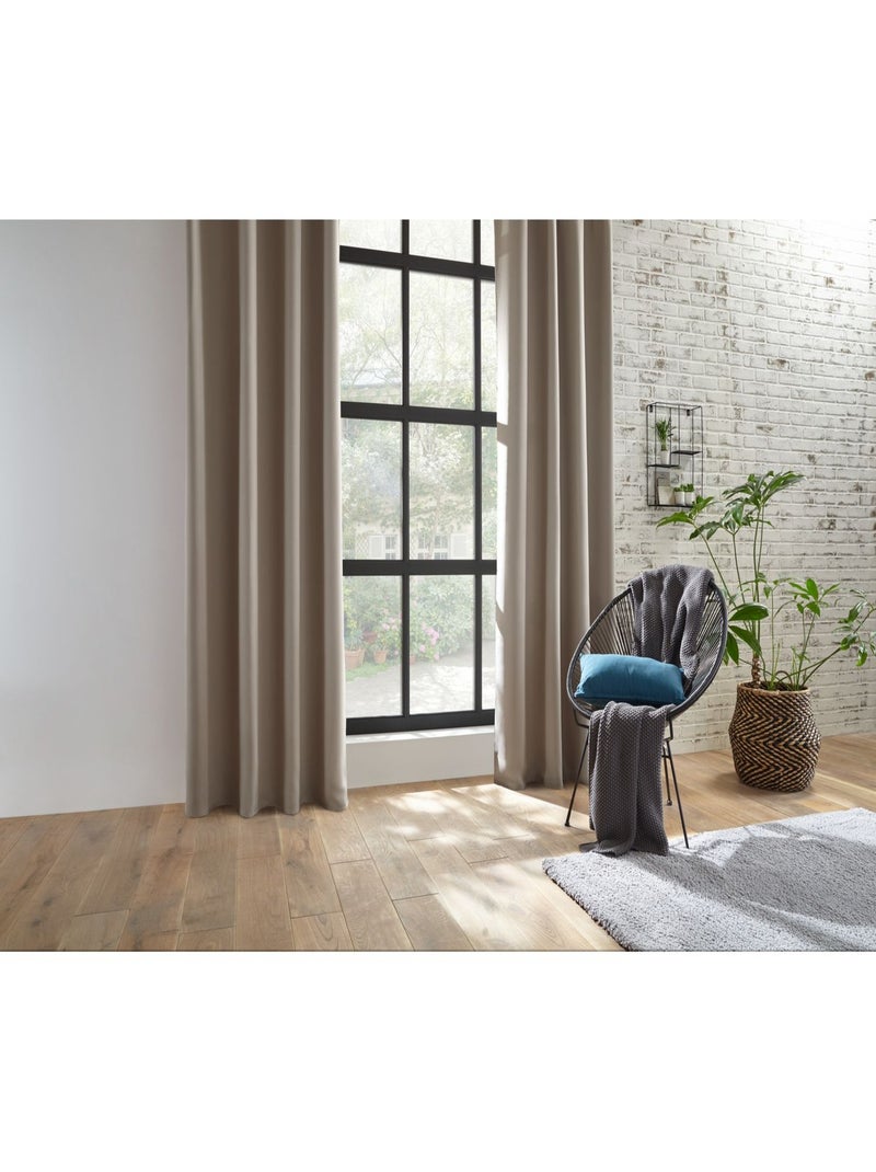 Rideau occultant Louisa Beige - Kiabi