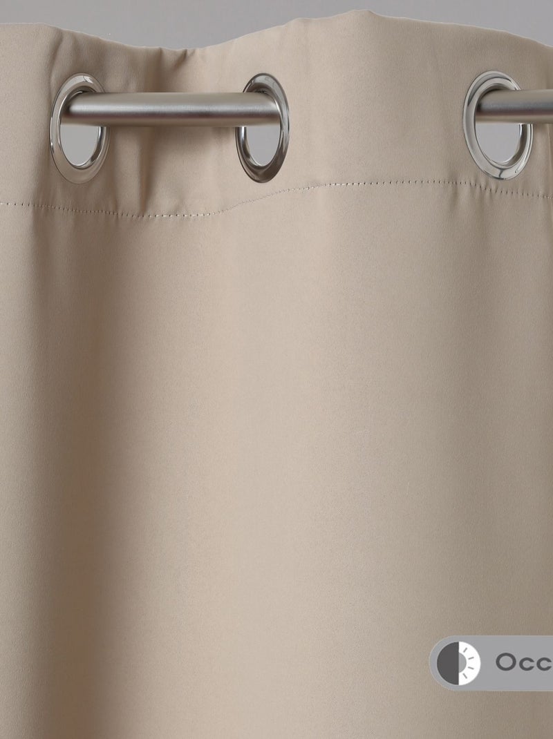 Rideau occultant Louisa Beige - Kiabi