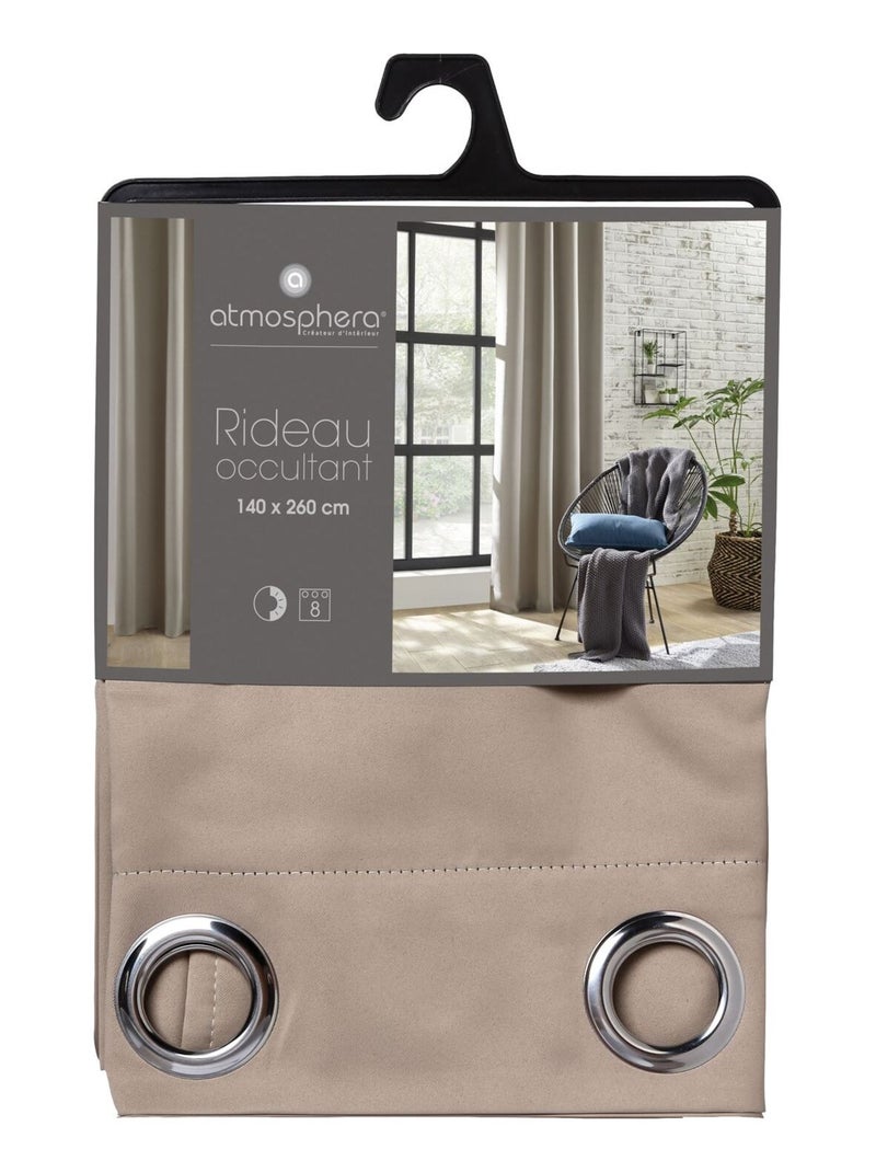 Rideau occultant Louisa Beige - Kiabi