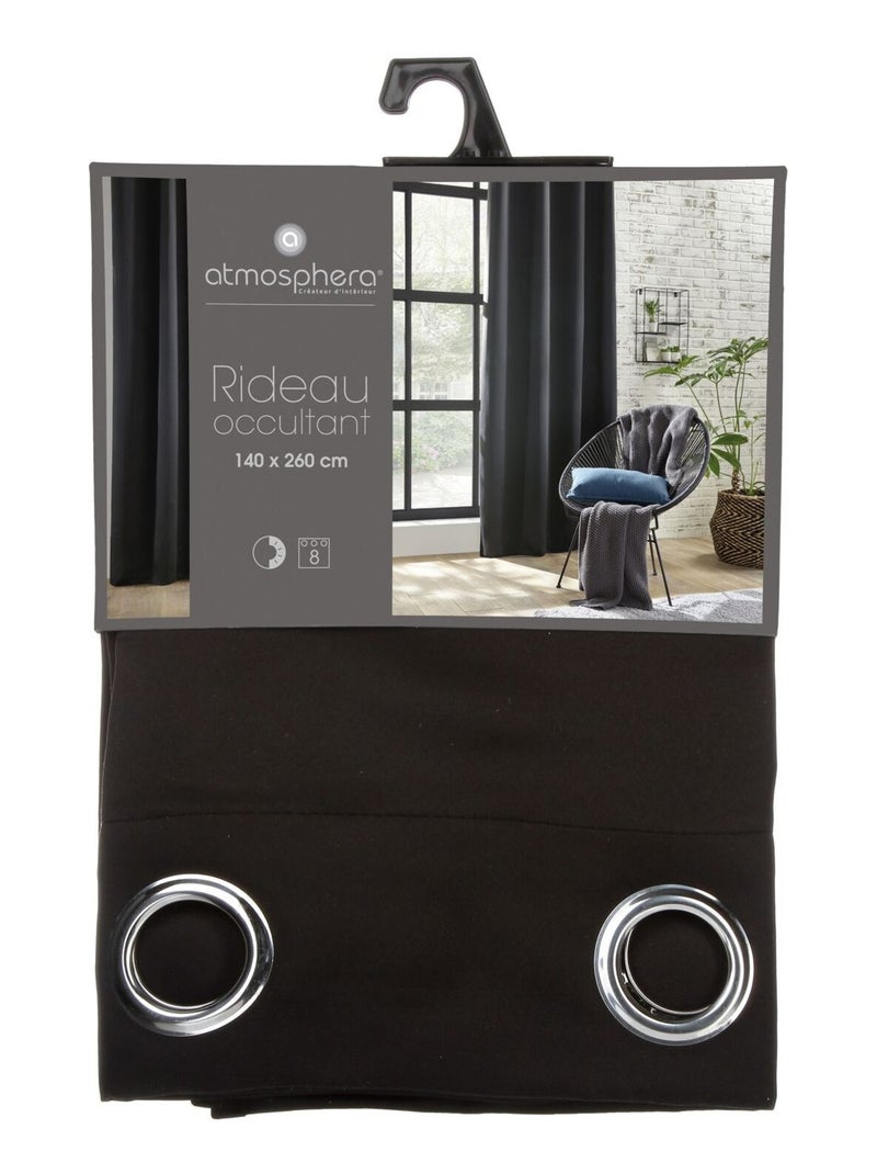 Rideau occultant Louisa Noir - Kiabi