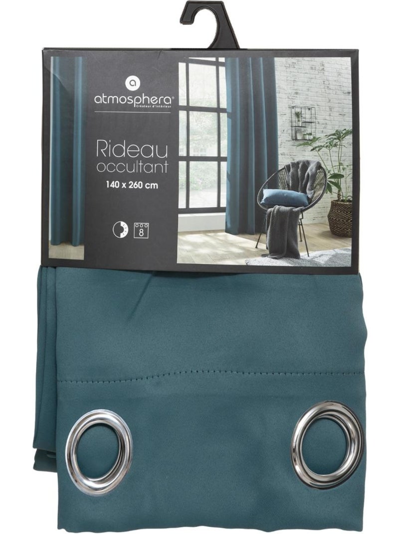 Rideau occultant ODELIE Bleu canard - Kiabi