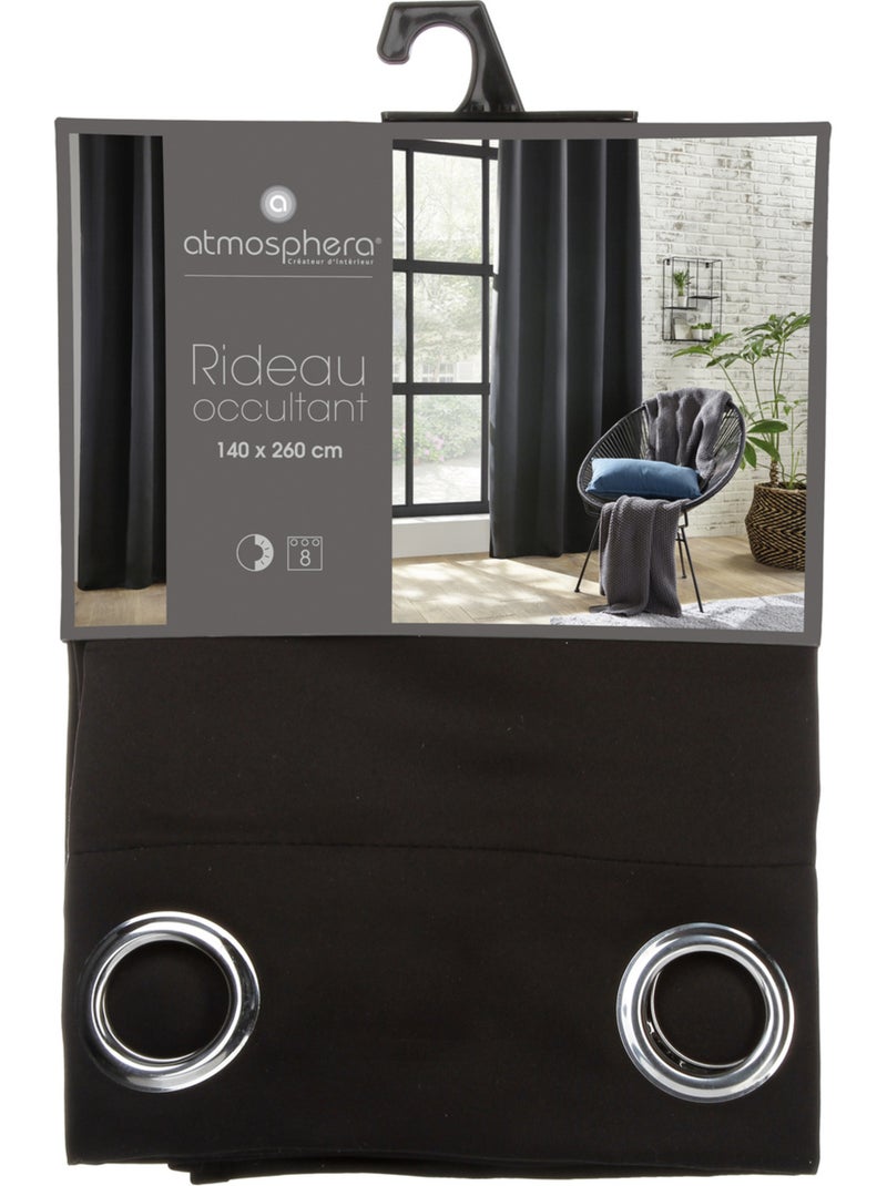 Rideau occultant ODELIE Noir - Kiabi