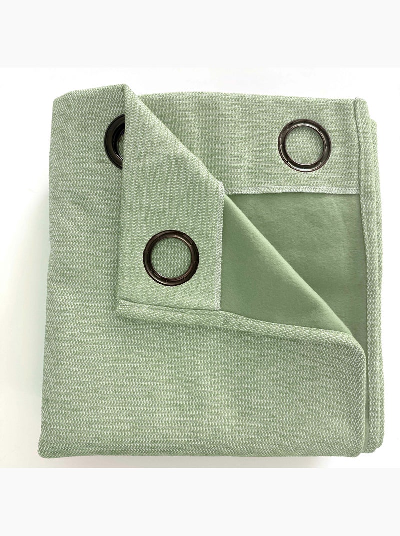 Rideau occultant phonique et thermique doublé polaire arctica 100% opaque Menthe - Kiabi