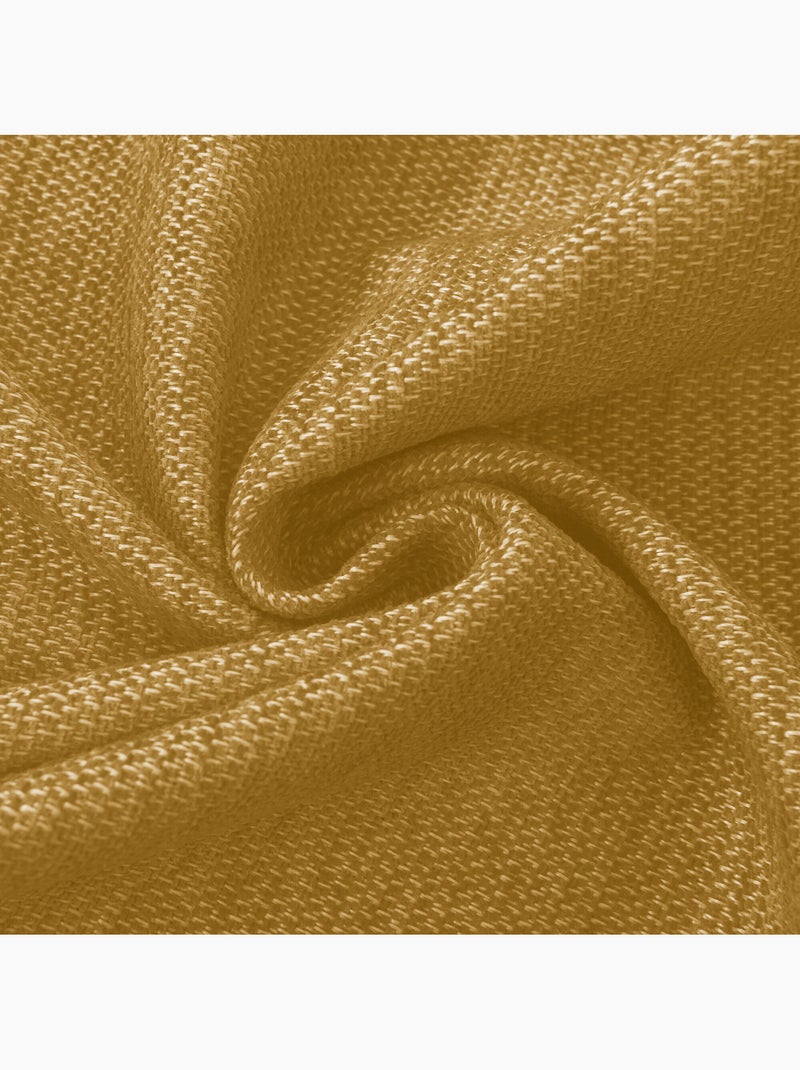 Rideau occultant phonique et thermique doublé polaire arctica 100% opaque Miel - Kiabi