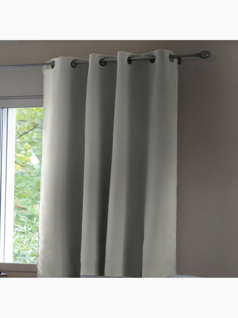 Rideau Occultant Polyester Anthracite Gris clair - Kiabi