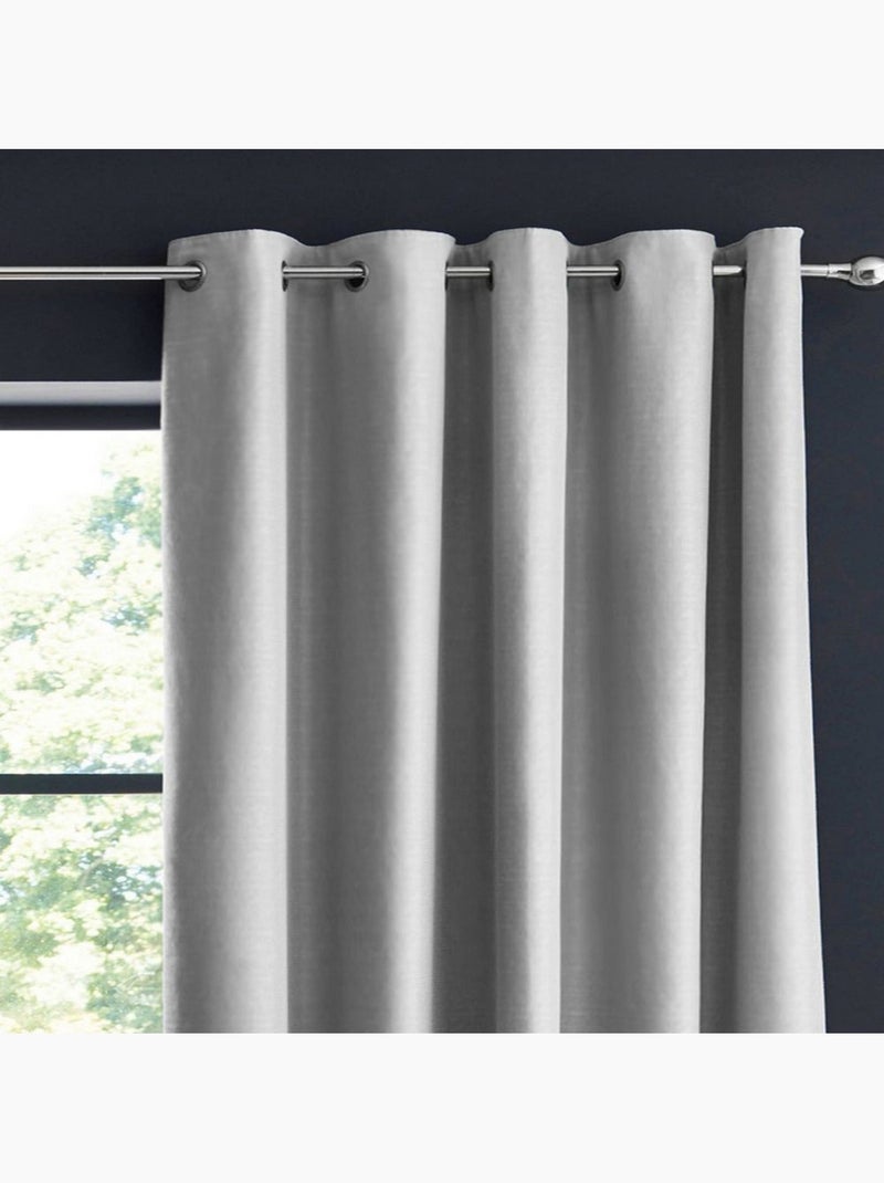 Rideau Occultant Polyester Gris clair - Kiabi