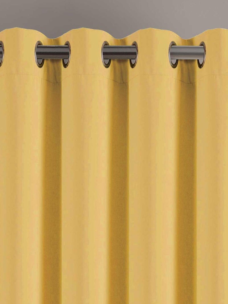 Rideau occultant pour chambre et salon Jaune moutarde - Kiabi