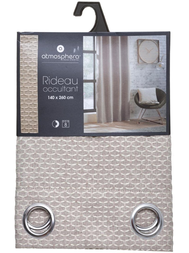 Rideau occultant texturé MATTONE Lin - Kiabi