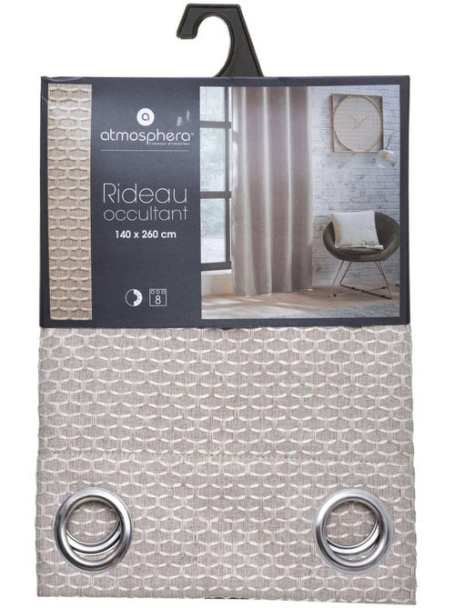 Rideau occultant texturé MATTONE - Kiabi