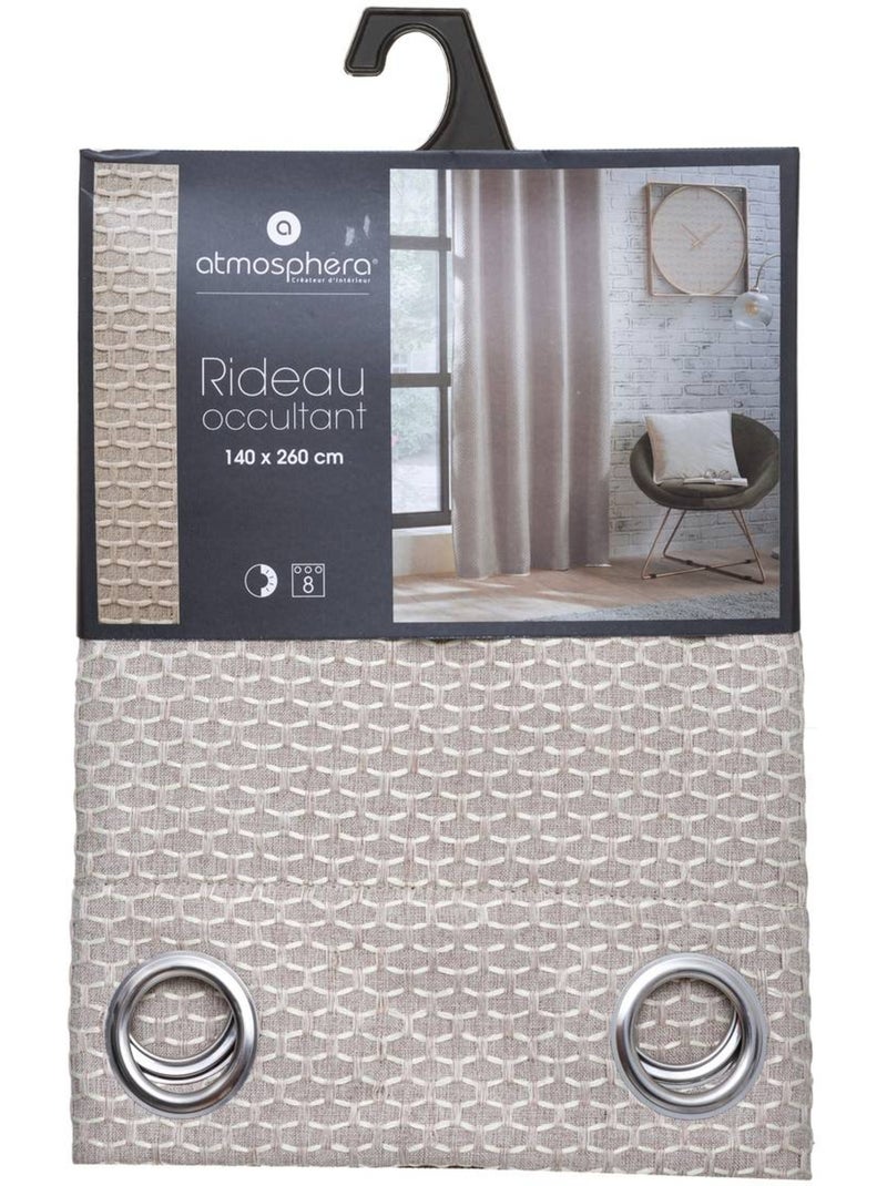 Rideau occultant texturé MATTONE Lin - Kiabi