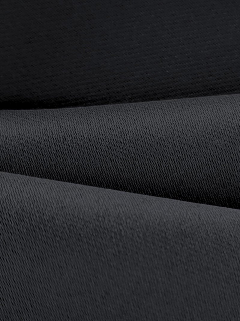 Rideau Occultant Thermique - Prêt à poser satiné. Noir - Kiabi