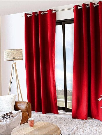 Rideau occultant thermique 140x240 Guimauve rouge