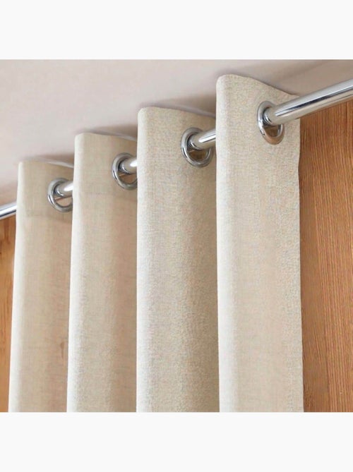 Rideau occultant thermique effet lin 140x240cm - Kiabi