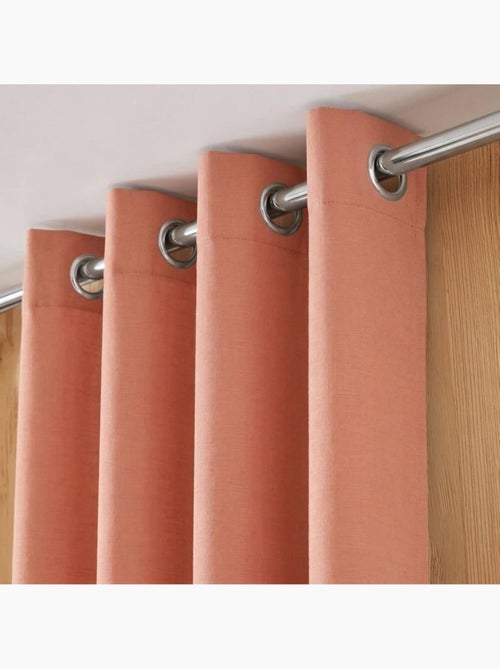 Rideau occultant thermique effet lin 140x240cm - Kiabi